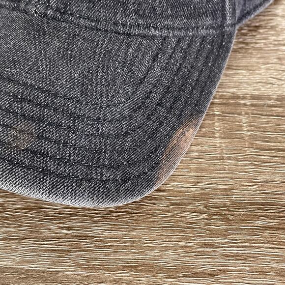 Adidas Originals Washed‎ Black Denim Dad Hat Trefoil Logo Adjustable Cap - Picture 12 of 13